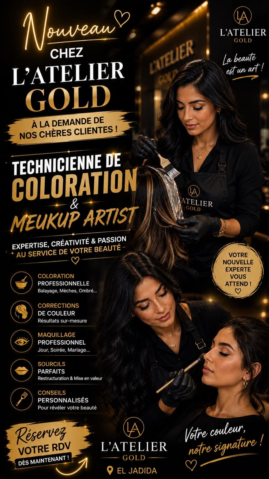 Artiste maquillage — L'Atelier Gold
