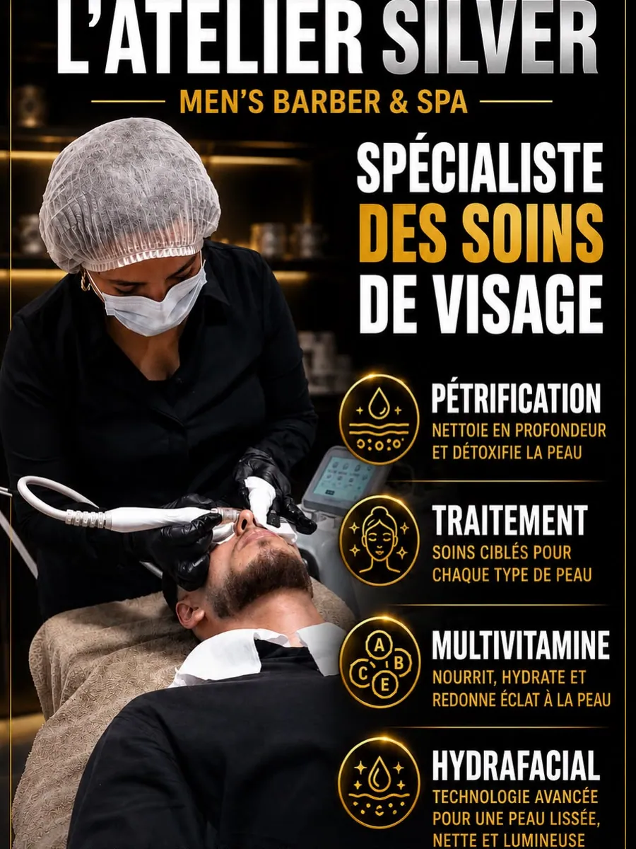 Spécialiste soins du visage homme